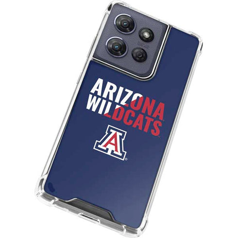 University of Arizona Wildcats Logo Split Blue Moto G Stylus 5G (2025) Clear Case