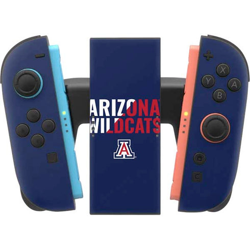University of Arizona Wildcats Logo Split Blue Nintendo Switch 2 (2025) Joy-Con Controller Skin