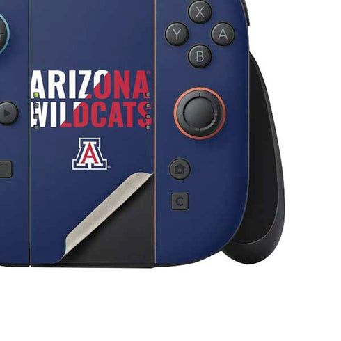 University of Arizona Wildcats Logo Split Blue Nintendo Switch 2 (2025) Joy-Con Controller Skin