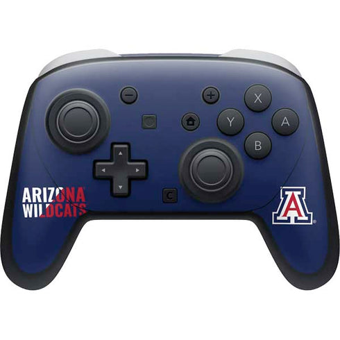 University of Arizona Wildcats Logo Split Blue Nintendo Switch 2 (2025) Pro Controller Skin