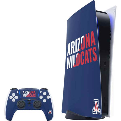 University of Arizona Wildcats Logo Split Blue PlayStation PS5 Skins