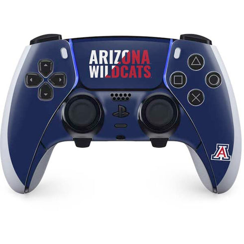 University of Arizona Wildcats Logo Split Blue PS5 DualSense Edge Pro Controller Skin