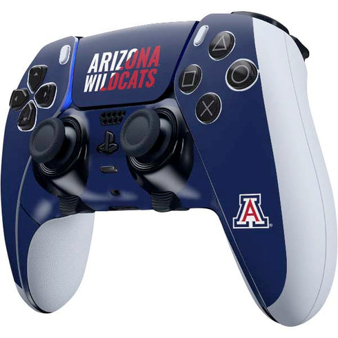 University of Arizona Wildcats Logo Split Blue PS5 DualSense Edge Pro Controller Skin