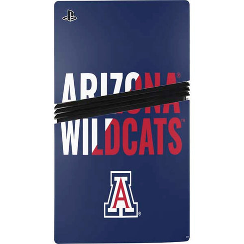 University of Arizona Wildcats Logo Split Blue PS5 Pro Bundle Skin