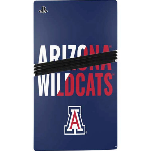 University of Arizona Wildcats Logo Split Blue PS5 Pro Disk Console Skin