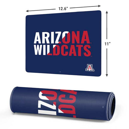 University of Arizona Wildcats Logo Split Blue Gaming Mouse Pad
