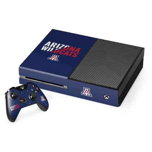 University of Arizona Wildcats Logo Split Blue Xbox One Skins