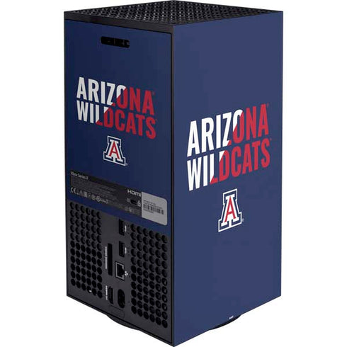 University of Arizona Wildcats Logo Split Blue Xbox Series X Bundle Skin
