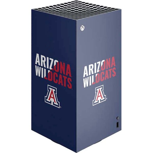 University of Arizona Wildcats Logo Split Blue XBox Series X Digital Edition Console Skin
