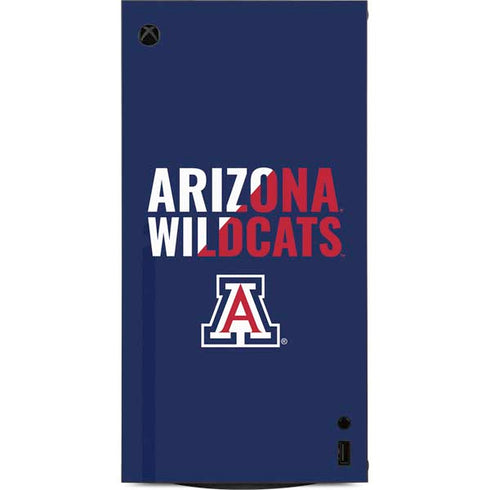 University of Arizona Wildcats Logo Split Blue XBox Series X Digital Edition Console Skin