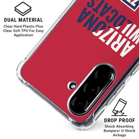 University of Arizona Wildcats Logo Split Red Galaxy A36 5G Clear Case