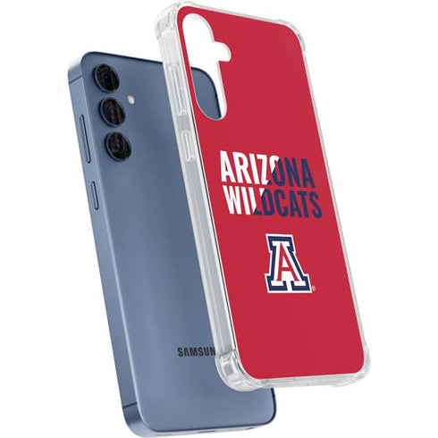 University of Arizona Wildcats Logo Split Red Galaxy A55 5G Clear Case