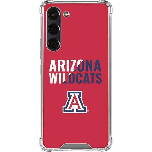 University of Arizona Wildcats Logo Split Red Galaxy S24 FE Clear Case