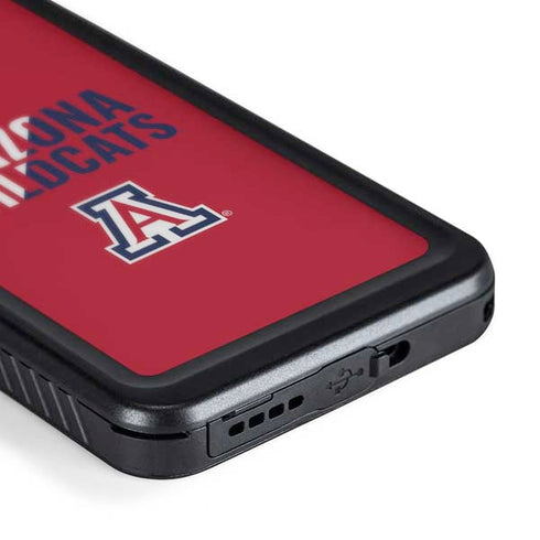 University of Arizona Wildcats Logo Split Red Galaxy S24 Plus Waterproof Case