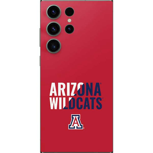 University of Arizona Wildcats Logo Split Red Galaxy S25 Ultra Skin