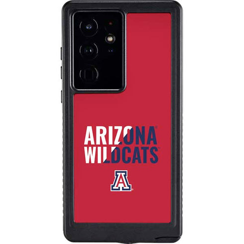 University of Arizona Wildcats Logo Split Red Galaxy S24 Ultra Waterproof Case
