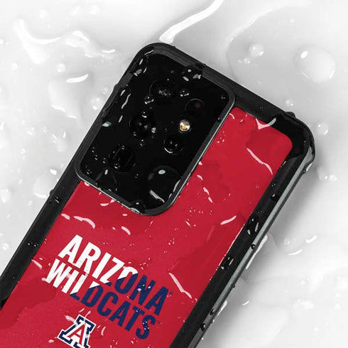 University of Arizona Wildcats Logo Split Red Galaxy S24 Ultra Waterproof Case
