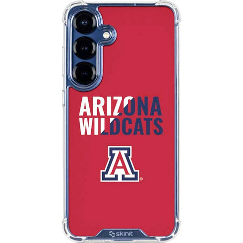 University of Arizona Wildcats Logo Split Red Galaxy S25 FE Clear Case
