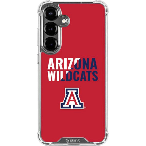 University of Arizona Wildcats Logo Split Red Galaxy S26 Clear Case