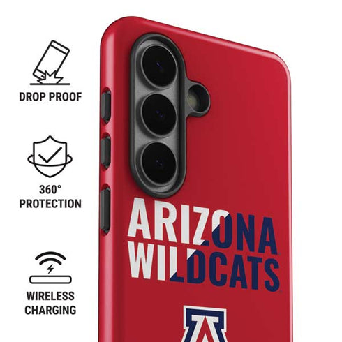 University of Arizona Wildcats Logo Split Red Galaxy S26 Plus Impact Case