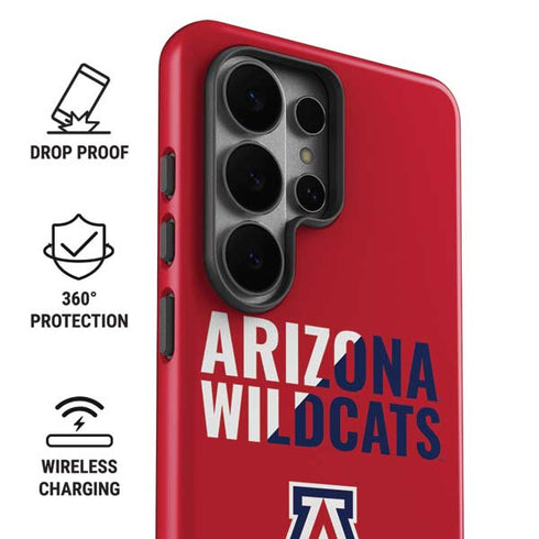 University of Arizona Wildcats Logo Split Red Galaxy S26 Ultra Impact Case