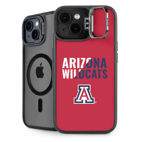 University of Arizona Wildcats Logo Split Red iPhone 14 Kickstand Case