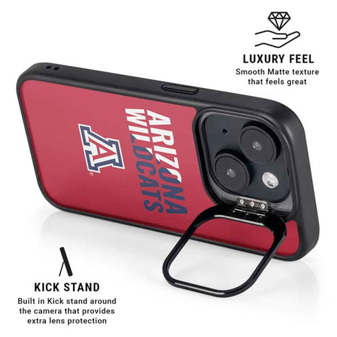 University of Arizona Wildcats Logo Split Red iPhone 14 Kickstand Case