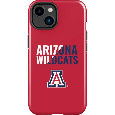 University of Arizona Wildcats Logo Split Red iPhone 15 Impact Case