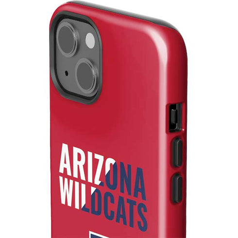 University of Arizona Wildcats Logo Split Red iPhone 15 Impact Case