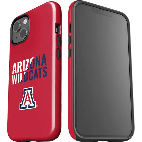 University of Arizona Wildcats Logo Split Red iPhone 15 Impact Case