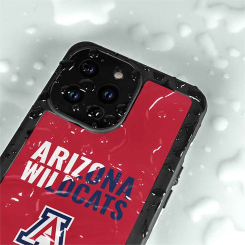 University of Arizona Wildcats Logo Split Red iPhone 15 Pro Waterproof Case