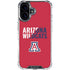 University of Arizona Wildcats Logo Split Red iPhone 16 Clear Case