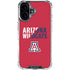 University of Arizona Wildcats Logo Split Red iPhone 16 Plus Clear Case