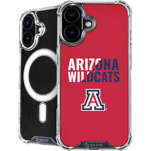 University of Arizona Wildcats Logo Split Red iPhone 16 Plus MagSafe Case