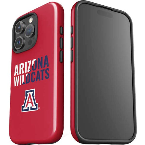 University of Arizona Wildcats Logo Split Red iPhone 16 Pro Impact Case