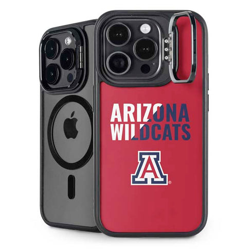University of Arizona Wildcats Logo Split Red iPhone 16 Pro Kickstand Case