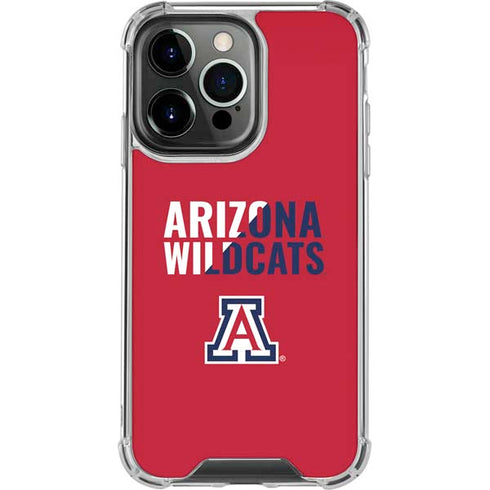 University of Arizona Wildcats Logo Split Red iPhone 16 Pro Max Clear Case