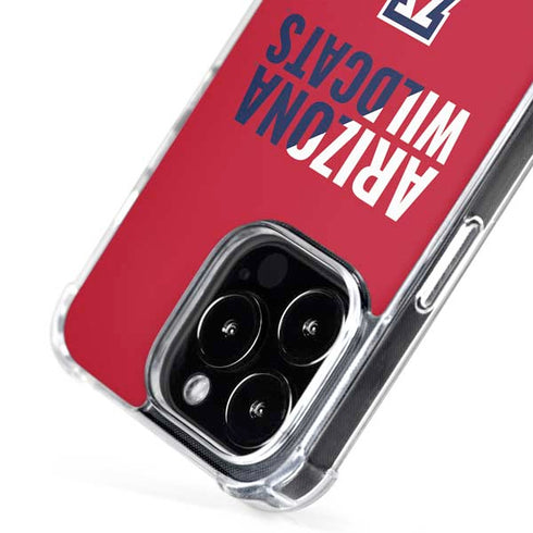 University of Arizona Wildcats Logo Split Red iPhone 16 Pro Max MagSafe Case
