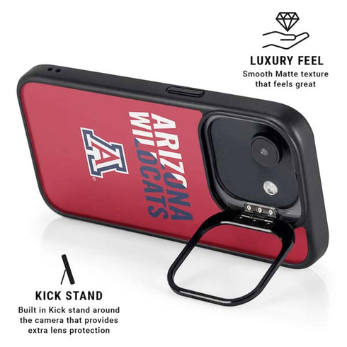 University of Arizona Wildcats Logo Split Red iPhone 16e Kickstand Case