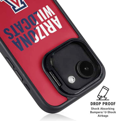 University of Arizona Wildcats Logo Split Red iPhone 16e Kickstand Case