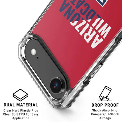 University of Arizona Wildcats Logo Split Red iPhone 17 Air Clear Case