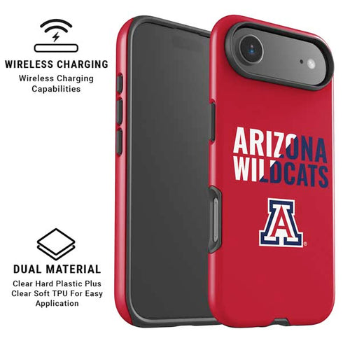 University of Arizona Wildcats Logo Split Red iPhone 17 Air Magsafe Impact Case