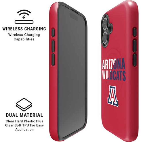 University of Arizona Wildcats Logo Split Red iPhone 17 Magsafe Impact Case