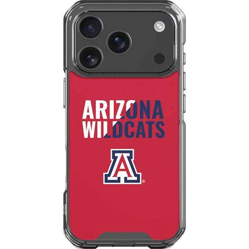 University of Arizona Wildcats Logo Split Red iPhone 17 Pro Clear Case