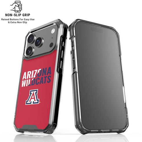 University of Arizona Wildcats Logo Split Red iPhone 17 Pro Clear Case