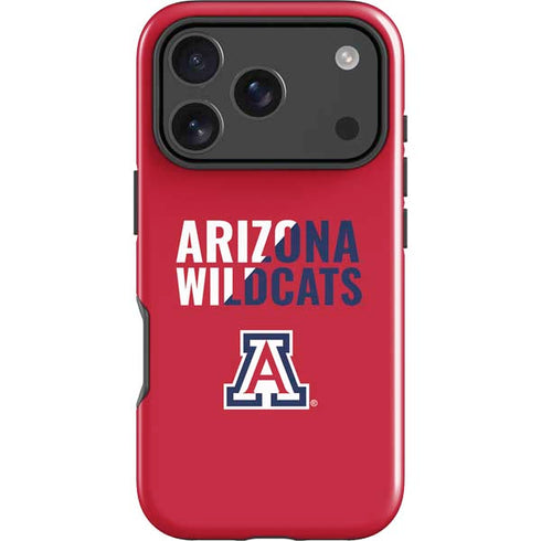University of Arizona Wildcats Logo Split Red iPhone 17 Pro Impact Case