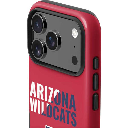 University of Arizona Wildcats Logo Split Red iPhone 17 Pro Impact Case