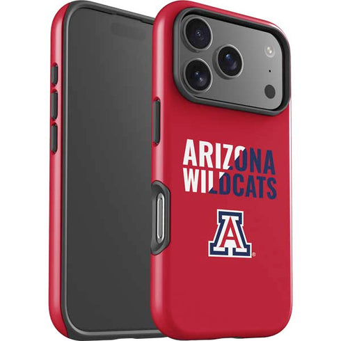University of Arizona Wildcats Logo Split Red iPhone 17 Pro Impact Case