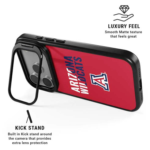University of Arizona Wildcats Logo Split Red iPhone 17 Pro Kickstand Case
