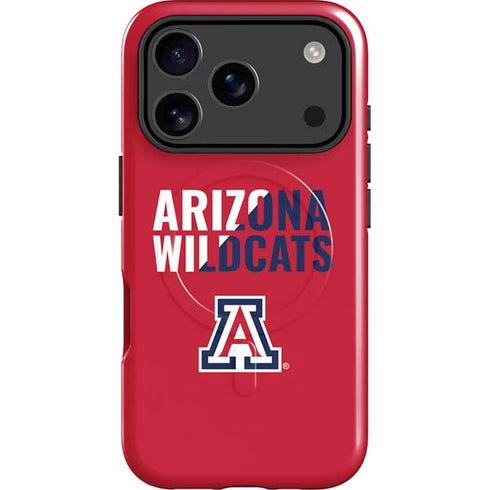 University of Arizona Wildcats Logo Split Red iPhone 17 Pro Magsafe Impact Case